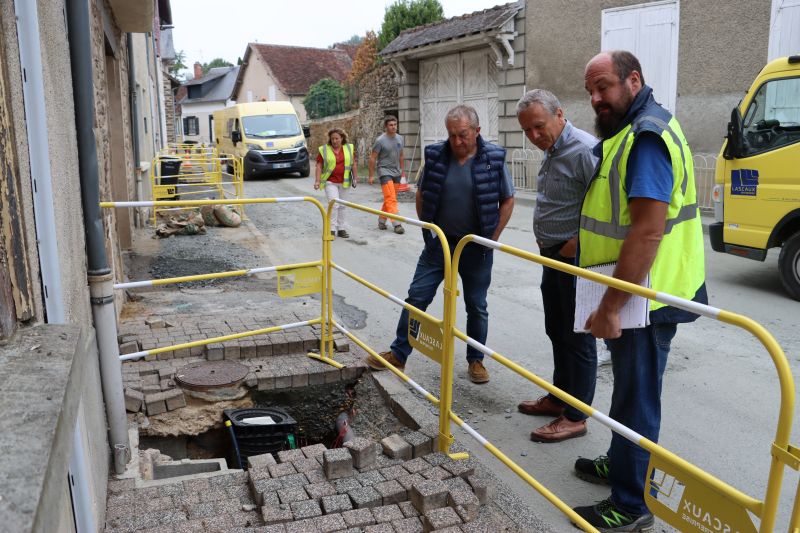 chantier assainissement lubersac