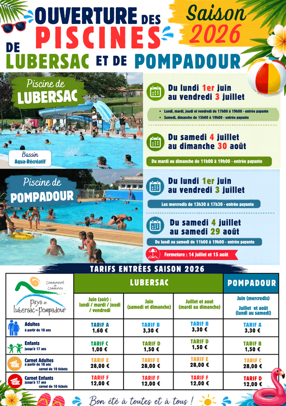 Ouverture piscine 2026